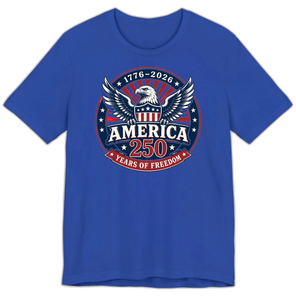 America 250 Years Of Freedom Celebration Premium T-Shirt in True Royal